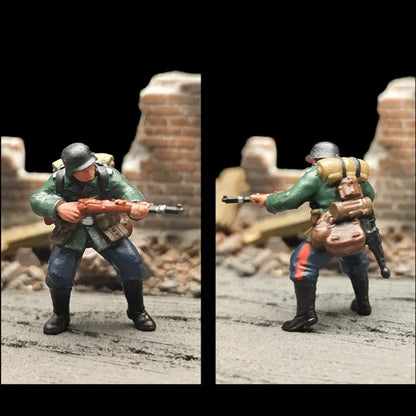 1/72 Scale WWII German Soldiers Painted Figures Set for Model Dioramas