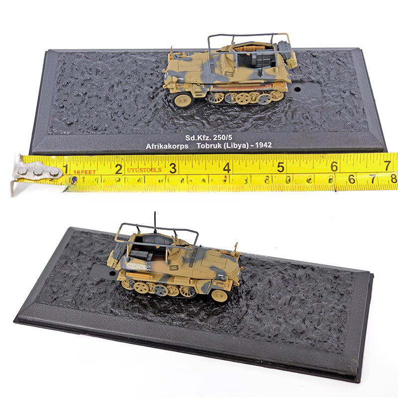 1/72 Scale WWII German Sd.Kfz. 250 Half-Track Panzer Tank Sturmgeschütz III Assault Gun Diecast Model
