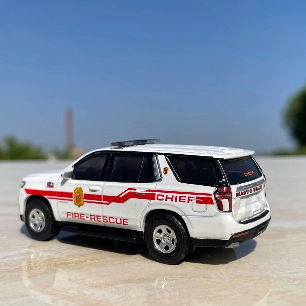 1/64 Scale Chevrolet Tahoe Mastic Beach Fire-Rescue SUV Diecast Model Car