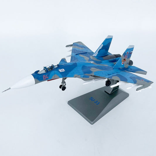 1/100 Scale Sukhoi Su-33 Flanker-D Soviet/Russian All-Weather Carrier-Based Air Superiority Fighter Diecast Model