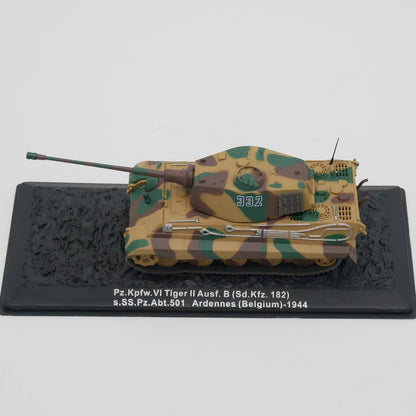 1/72 Scale 1944 Tiger II Panzerkampfwagen Tiger Ausf. B Henschel Turret WWII German Heavy Tank Diecast Model