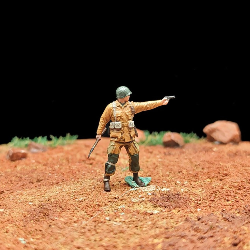 1/72 Scale WWII Soldiers Painted Figures for Model Dioramas