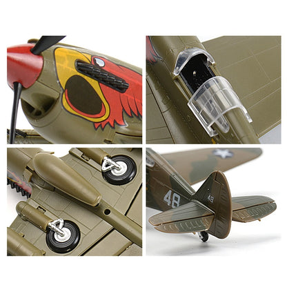 1/48 Scale Curtiss P-40 Warhawk WWII Fighter Bomber Pre-built Plastic Collectible Model Aircraft