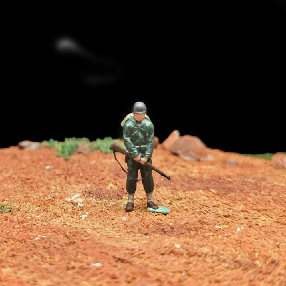 1/72 Scale WWII Army Soldiers Painted Figurines Set for Model Dioramas