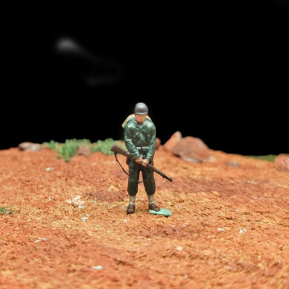 1/72 Scale WWII Army Soldiers Painted Figurines Set for Model Dioramas
