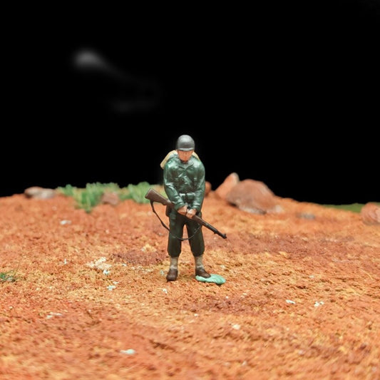 1/72 Scale WWII Army Soldiers Painted Figurines Set for Model Dioramas