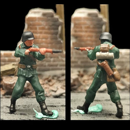 1/72 Scale German Soldiers Painted Figures Set for Model Dioramas