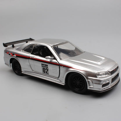 1/32 Scale 2002 Nissan Skyline GT-R Sports Car Diecast Model