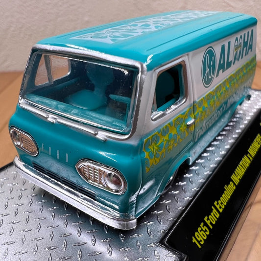 1/64 Scale 1965 Ford Econoline Van In4mation x MOONEYES Diecast Model Car