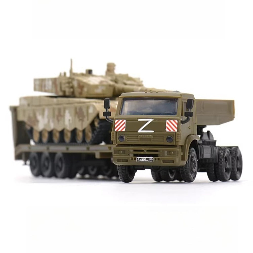 1/72 Scale KamAZ-5350 Mustang Russian Military Truck Pre-built Plastic Collectible Model