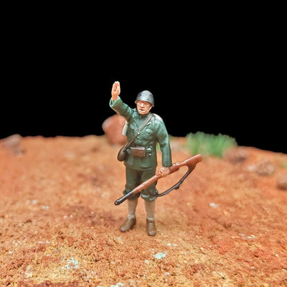 1/72 Scale WWII German Army Soldiers Painted Figurines Set for Model Dioramas