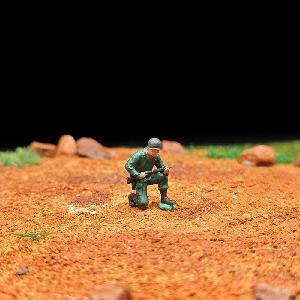 1/72 Scale WWII Soldiers Painted Figures for Model Rescue Dioramas