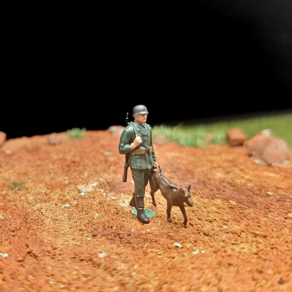 1/72 Scale WWII Army Soldiers Painted Figurines Set for Model Dioramas