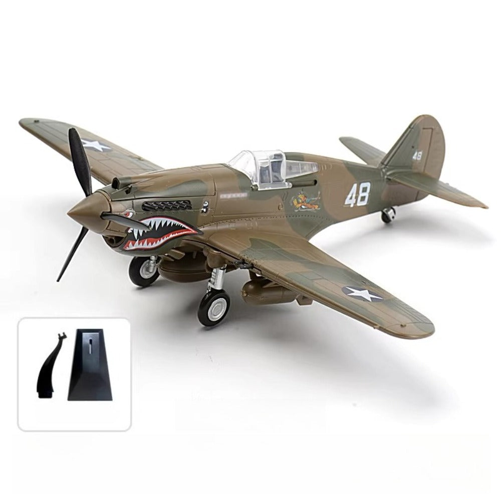 1/48 Scale Curtiss P-40 Warhawk WWII Fighter Bomber Pre-built Plastic Collectible Model Aircraft