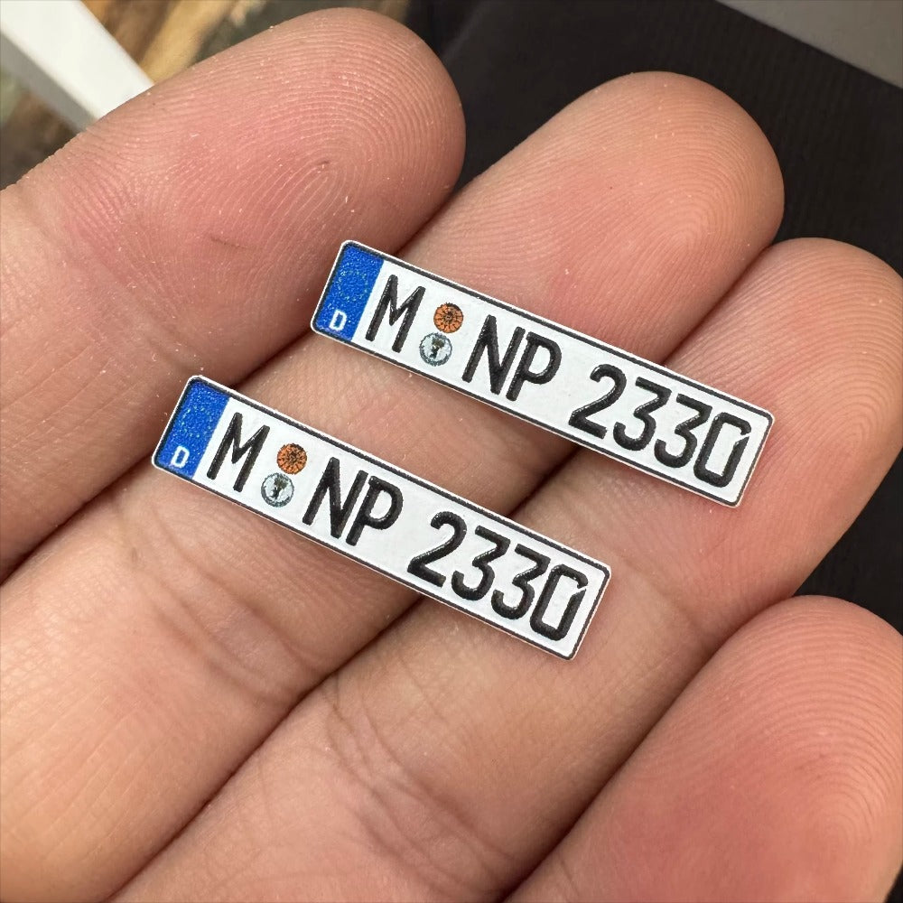 Custom License Plates Sticker for Scale Model Vehicles 1/8 1/10 1/12 1/18 1/24 1/32 1/36 1/43 1/64 1/76 Toy Cars