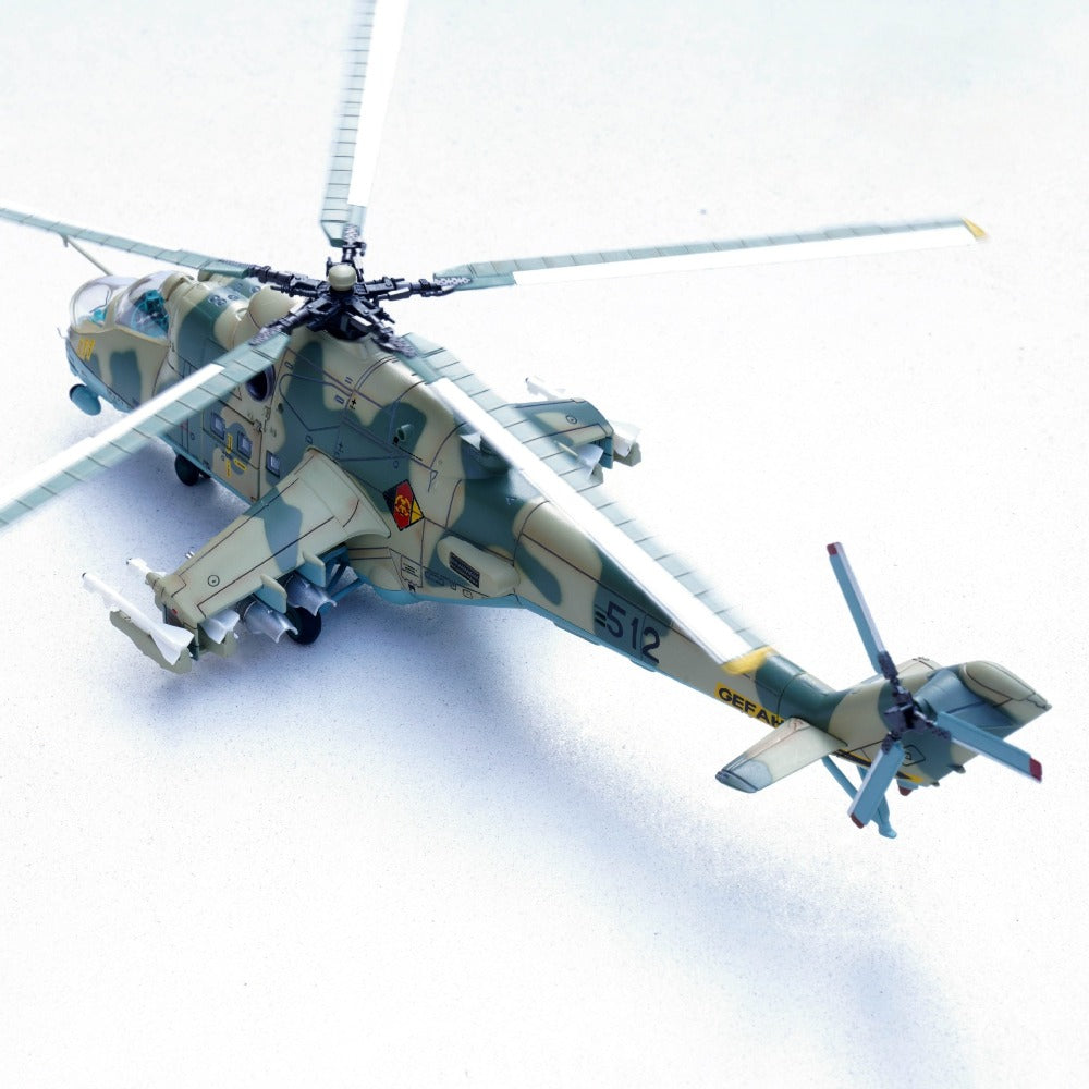 1/72 Scale Mil Mi-24P Helicopter East German Air Force Basepohl Air Base Diecast Model
