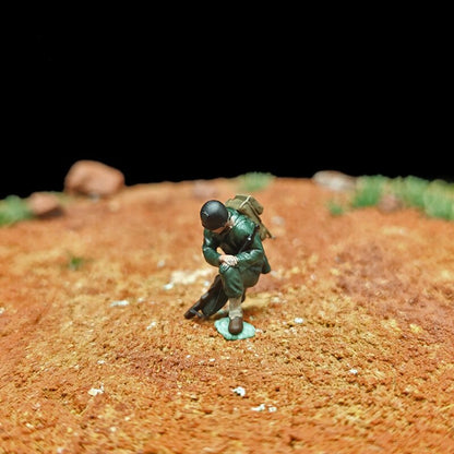1/72 Scale WWII Army Soldiers Painted Figurines Set for Model Dioramas