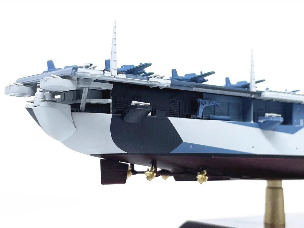 1/1000 Scale USS Ticonderoga CV-14 Aircraft Carrier WWII US Navy Diecast Model Ship