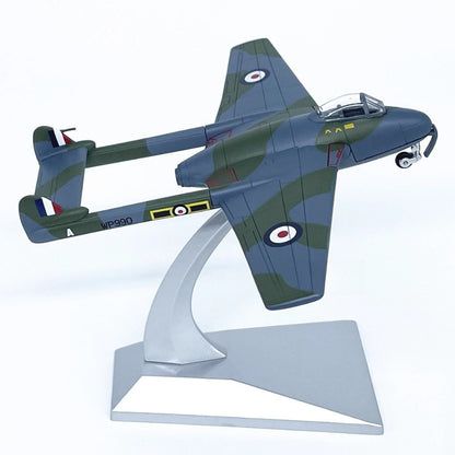 1/72 Scale de Havilland Vampire WWII British Jet Fighter Diecast Model Aircraft