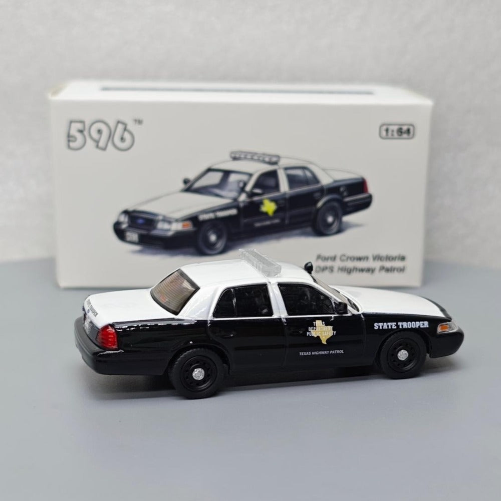 1/64 Scale Ford Crown Victoria Texas DPS Highway Patrol State Trooper Diecast Model Car