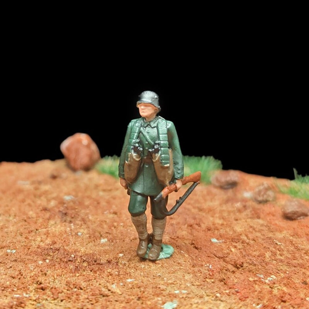 1/72 Scale WWII Army Soldiers Painted Figurines for Model Dioramas