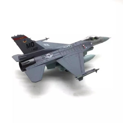 1/100 Scale USAF F-16C Fighting Falcon Multirole Fighter Diecast Model Aircraft