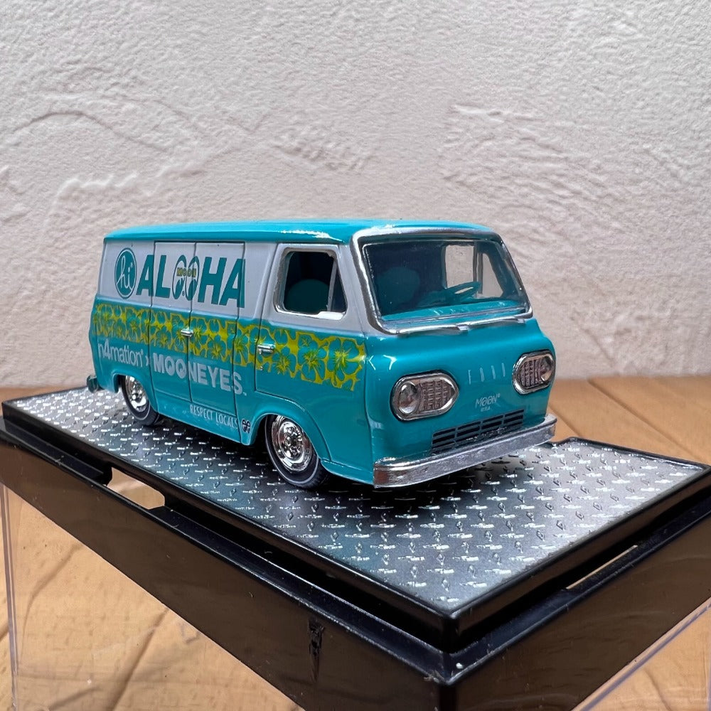 1/64 Scale 1965 Ford Econoline Van In4mation x MOONEYES Diecast Model Car