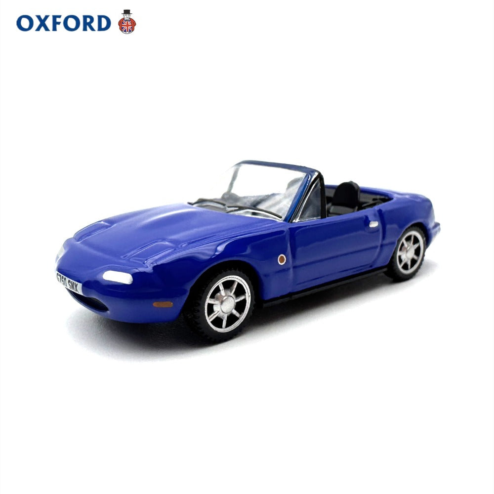 1/76 Scale Mazda MX-5 Sports Car Convertible Blue Diecast Model