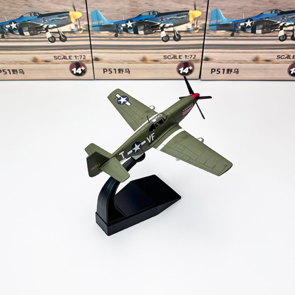 1/72 Scale North American P-51 Mustang 36913 VF-T WWII Fighter Diecast Model Aircraft