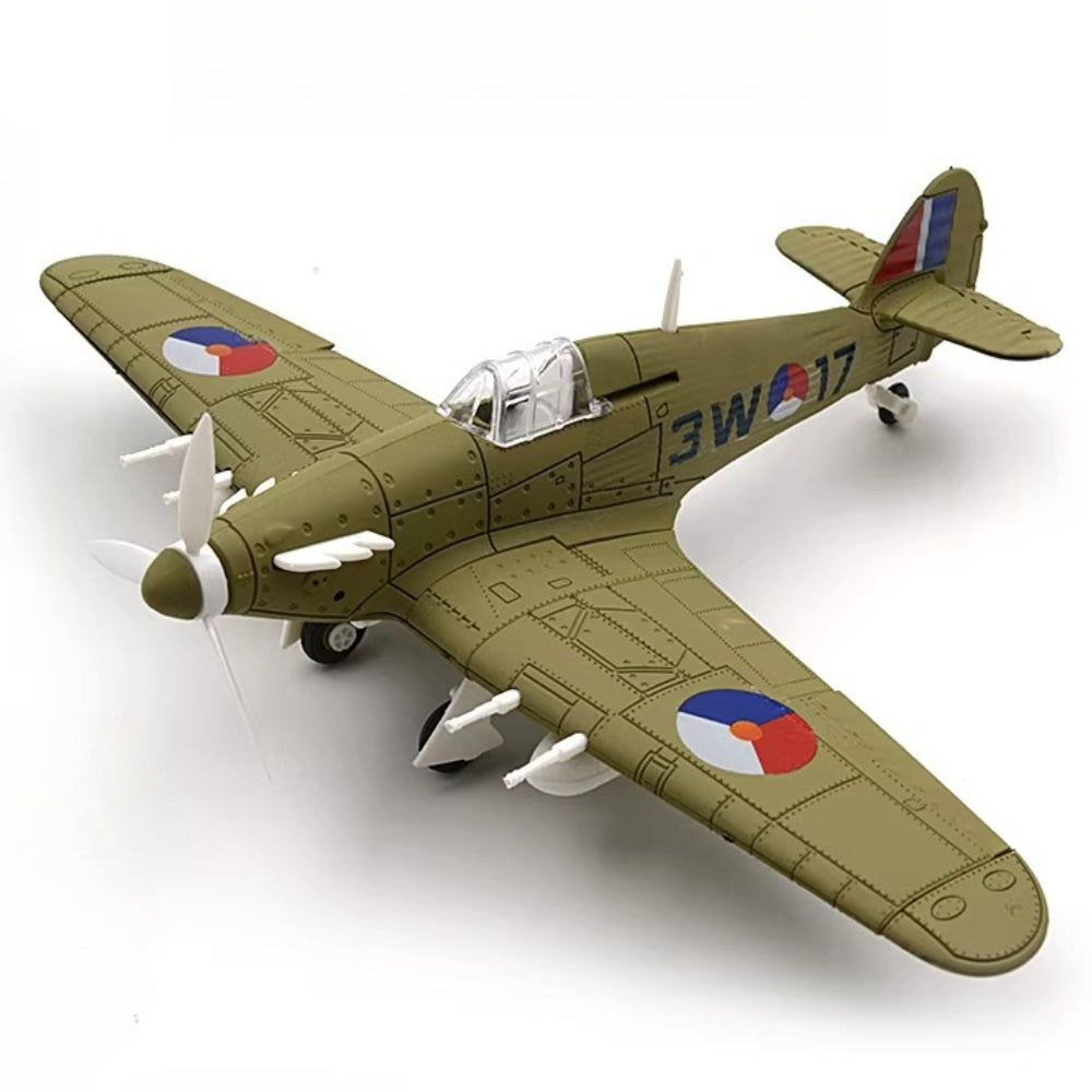 1/48 Scale Hawker Hurricane British Single-Seat Fighter Pre-built Plastic Collectible Model Aircraft