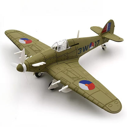 1/48 Scale Hawker Hurricane British Single-Seat Fighter Pre-built Plastic Collectible Model Aircraft