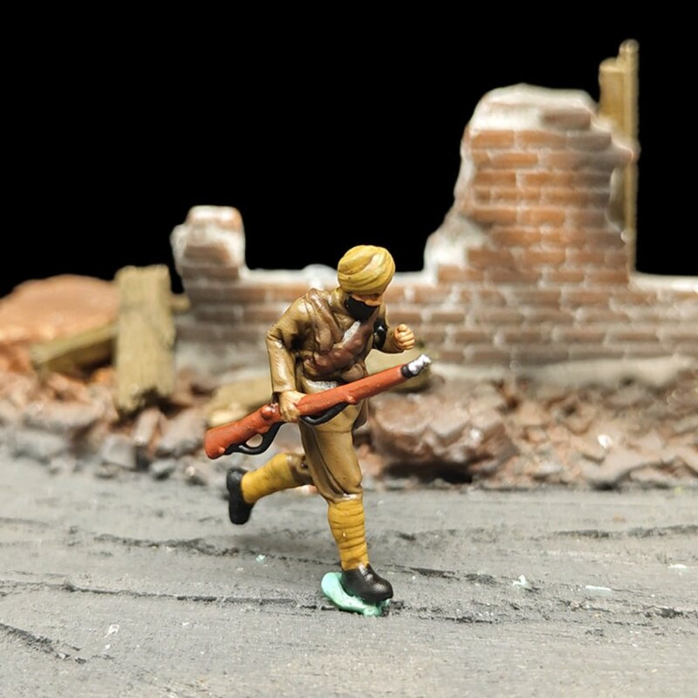 1/72 Scale Indian Soldiers Painted Figures for Model Dioramas