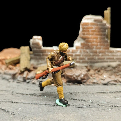 1/72 Scale Indian Soldiers Painted Figures for Model Dioramas
