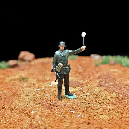 1/72 Scale WWII Army Soldiers Painted Figurines Set for Model Dioramas