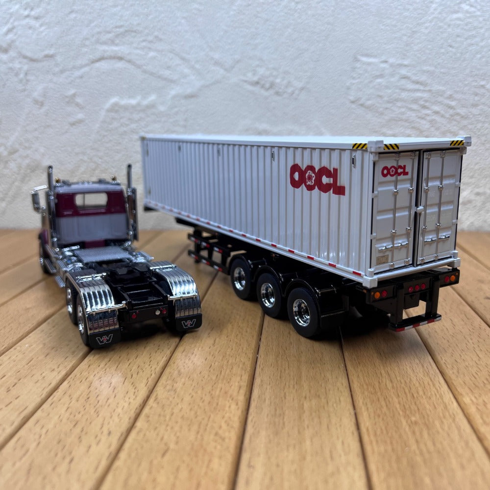 1/50 Scale Western Star 4900 SF Day Cab Tandem with Sea Container Truck Diecast Model