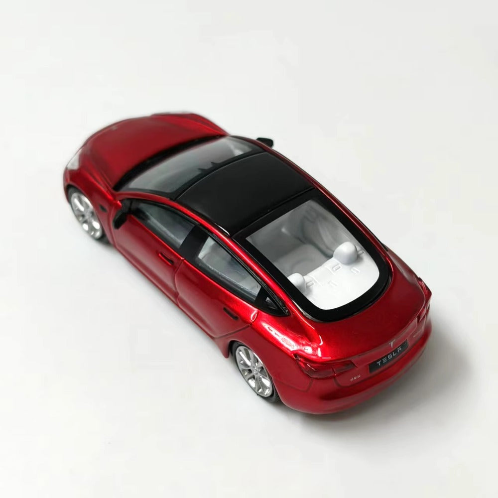 1/64 Scale Tesla Model 3 Electric Mid-Size sedan Diecast Model Car