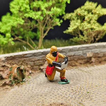 1/72 Scale Biochemical Soldiers Painted Figurines for Model Dioramas