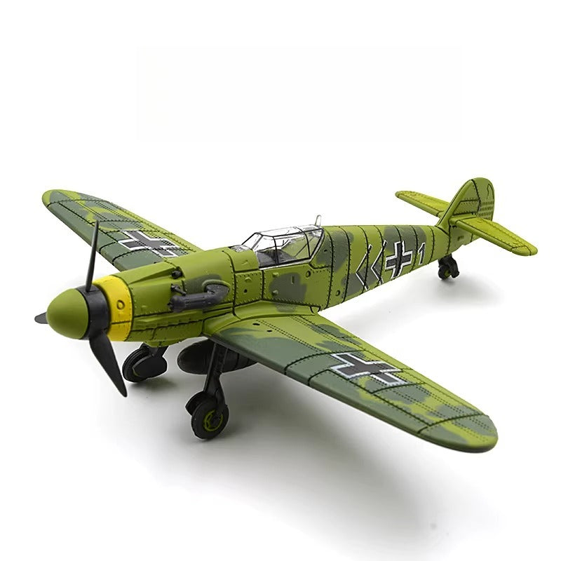 1/48 Scale Messerschmitt Bf 109 WWII German Monoplane Fighter Pre-built Plastic Collectible Model Aircraft