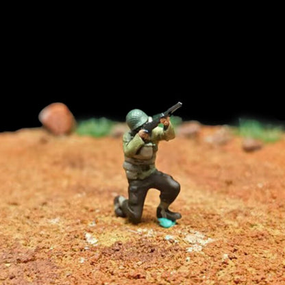 1/72 Scale WWII Landing Operation Soldiers Painted Figures for Model Dioramas