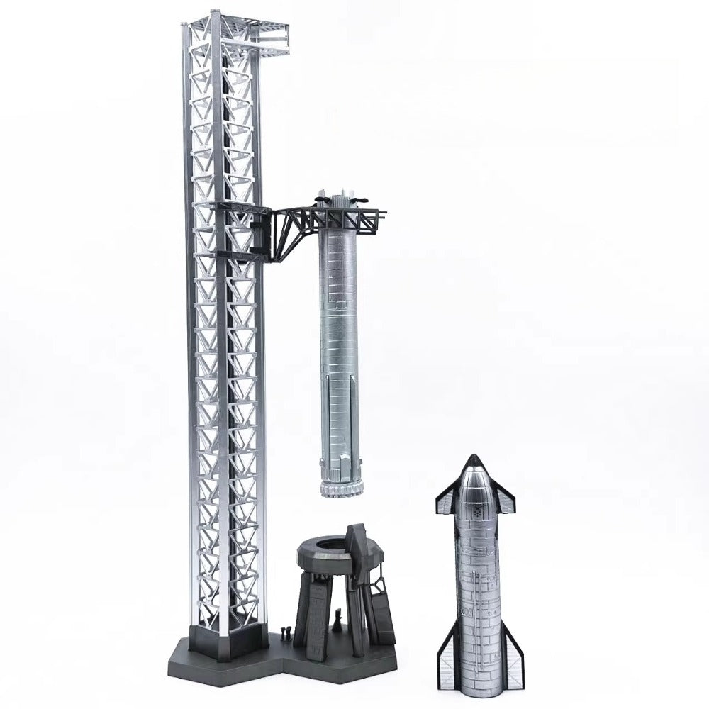 1/400 Scale SpaceX Starship Two-Stage Reusable Super Heavy-Lift Launch Vehicle SHLLV Diecast Model Rocket