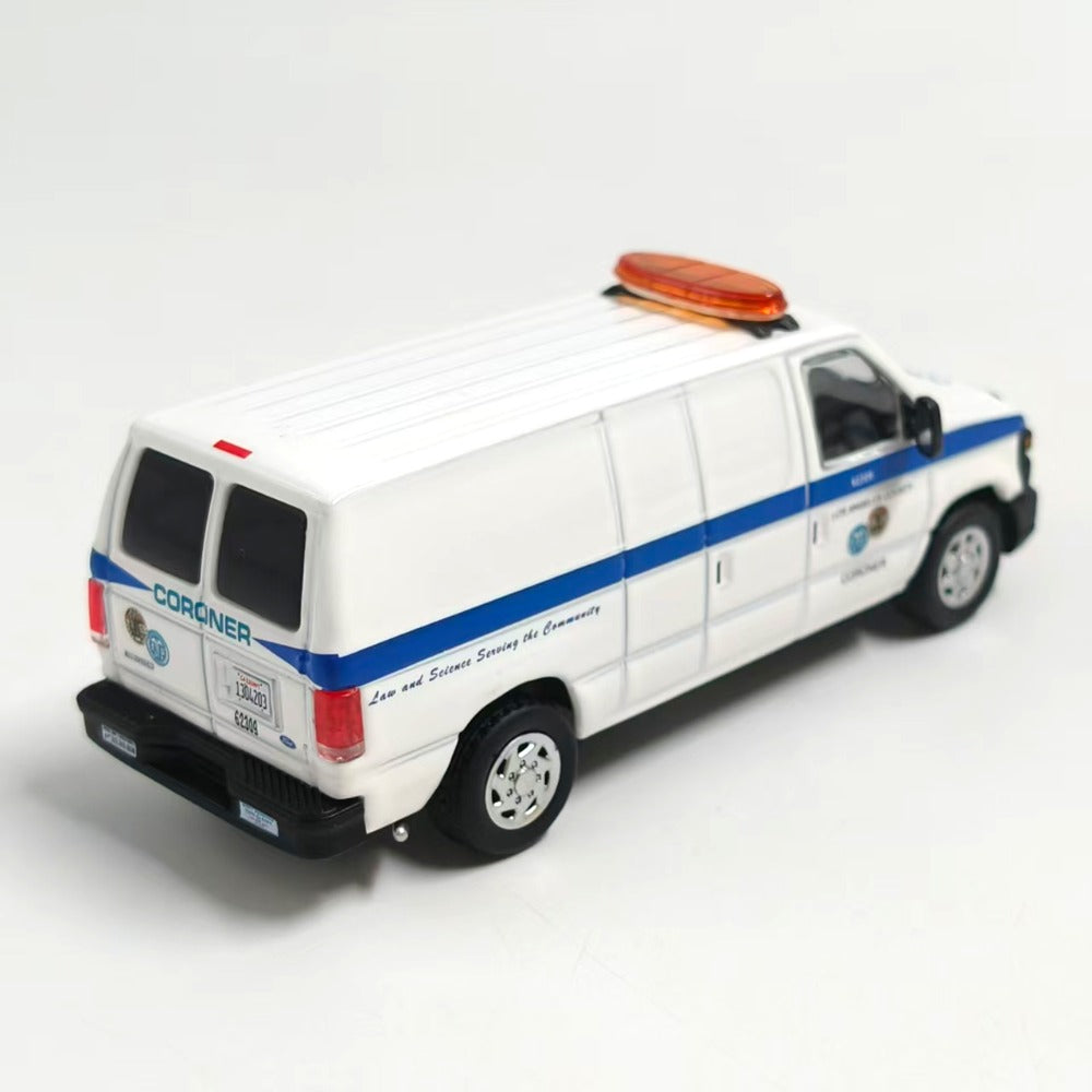 1/64 Scale Ford E-Series E-350 Van Los Angeles County Coroner Diecast Model Car
