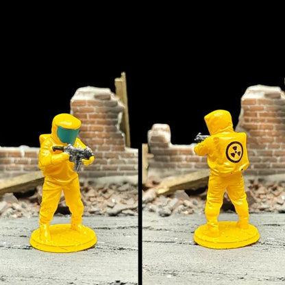 1/72 Scale Biochemical Soldiers Painted Figures for Model Dioramas