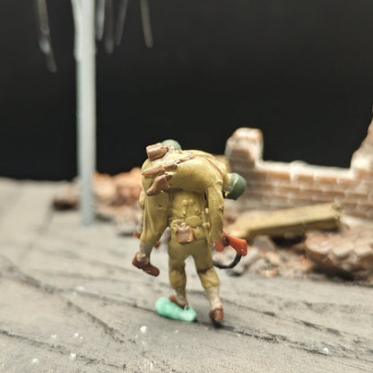 1/72 Scale WWII Soviet Soldiers Painted Figures for Model Dioramas