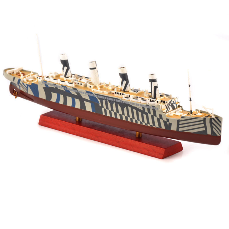 1/1250 Scale HMT Olympic British Ocen Liner Dazzle Camouflage Troopship Diecast Model Ship