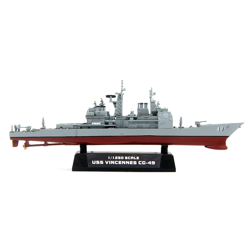 1/1250 scale prebuilt USS Vincennes CG-49 cruiser model 37402