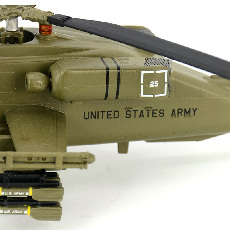 prepainted 1/72 Apache AH-64 helicopter model