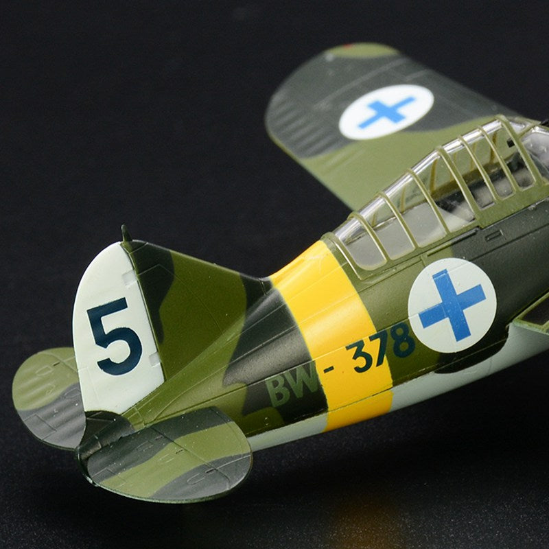 prebuilt 1/72 scale Finland F2A Buffalo aircraft model 36383