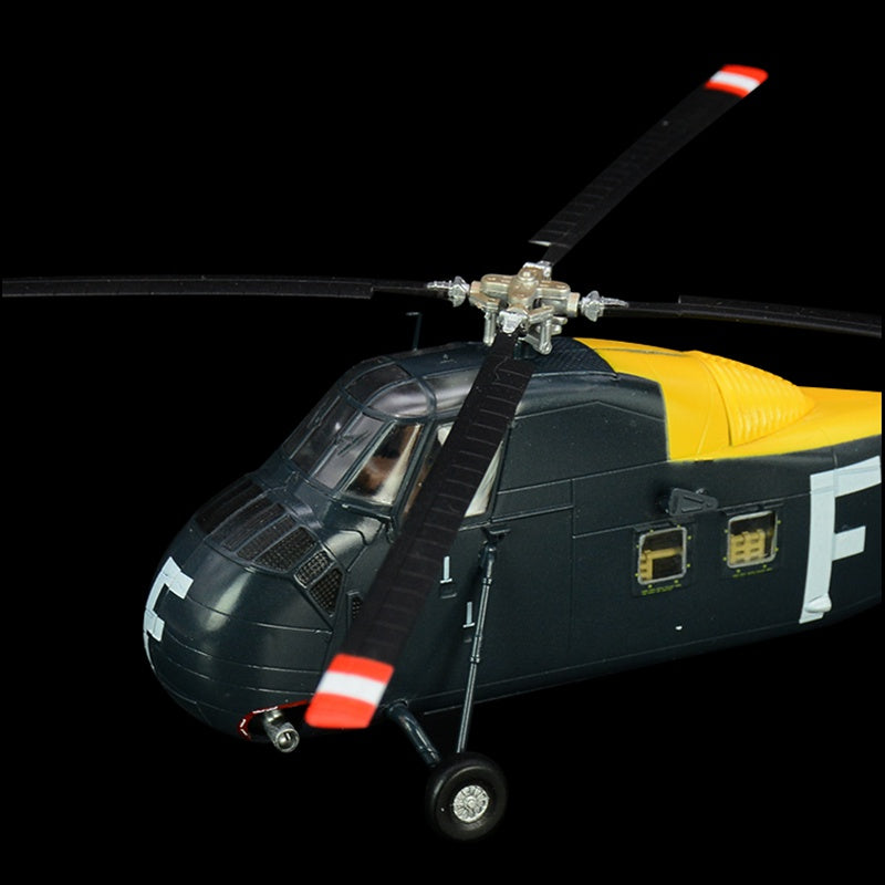 ready to display H-34 military helicopter model