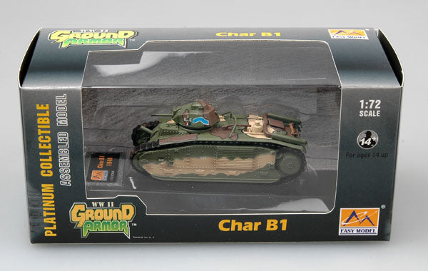 prebuilt 1/72 scale Char B1 tank model 36156