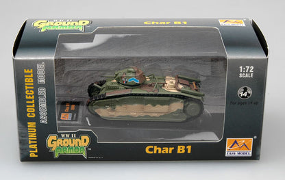prebuilt 1/72 scale Char B1 tank model 36156